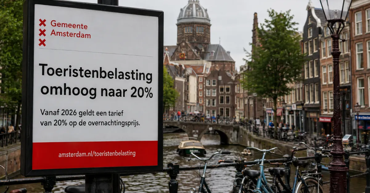 Toeristenbelasting Amsterdam naar 20 procent: wat betekent dit voor jouw bedrijfsmodel
