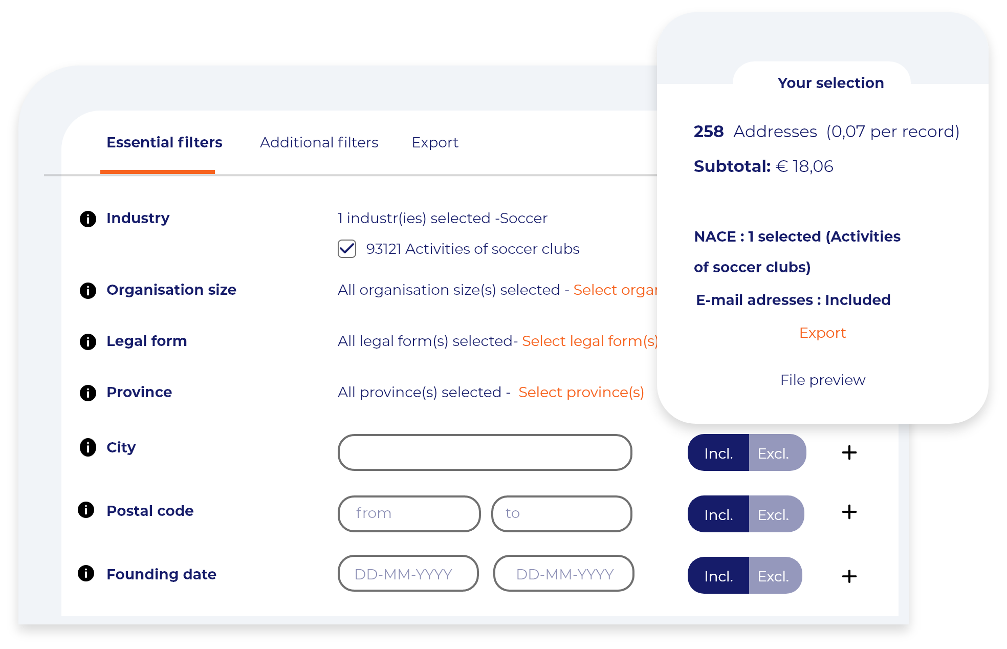 Leadlist creator Belgium | Ad Hoc Data