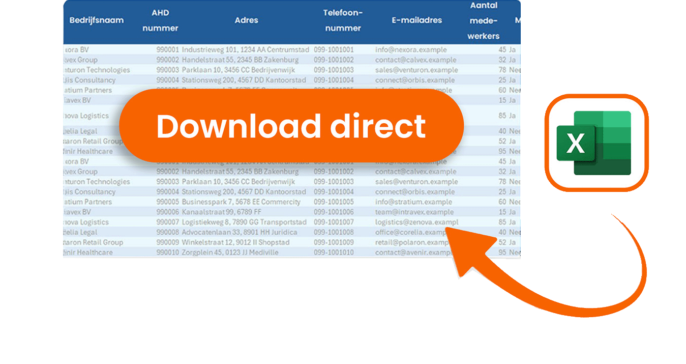 Exporteer bedrijfsgegevens uit branche | Ad Hoc Data