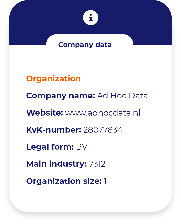 Database koppeling Ad Hoc Data